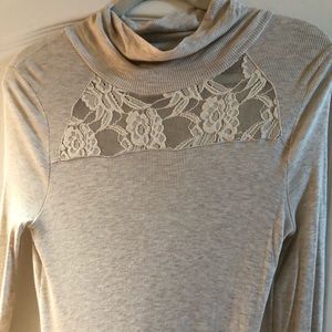 Anthropologie Eloise beige long sleeve top